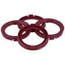 Actie | Centreerringen Set van 89,1 naar 71,1 mm donkerrood (OFF-ROAD)